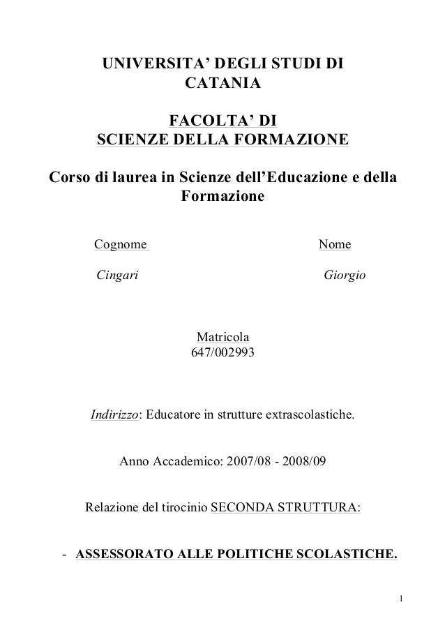 relazione psicologica esempio relazione psicologica esempio